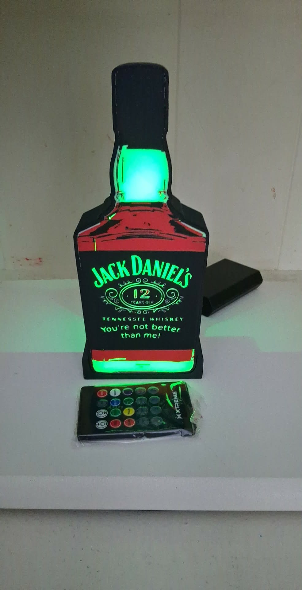 Jack Daniels LED light box – custom 3D printed – Lit Layer Creations